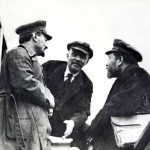 León Trotsky, Vladimir Lenin y Lev Kámenev (Moscú, 1920)